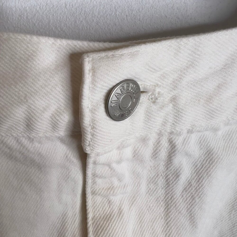 Madewell $110 The Rilee Denim Midi SKirt White Size 33 NQ802 - Picture 4 of 10
